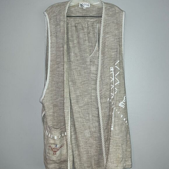 K.D.Spring loose fit vest and pants set size large - Picture 1 of 15